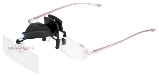 Lupen Aufsteckbrille mit Licht Klemmlupe