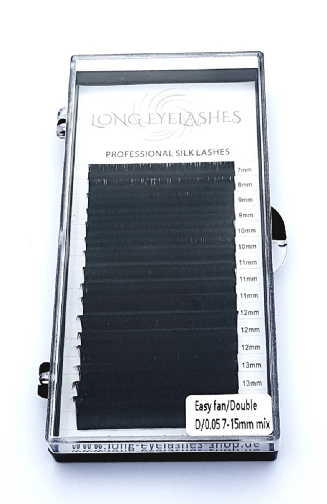 Easy Fan / selbstfächernde Wimpern doppellagig CC/0,05 Mix Box 7-15mm
