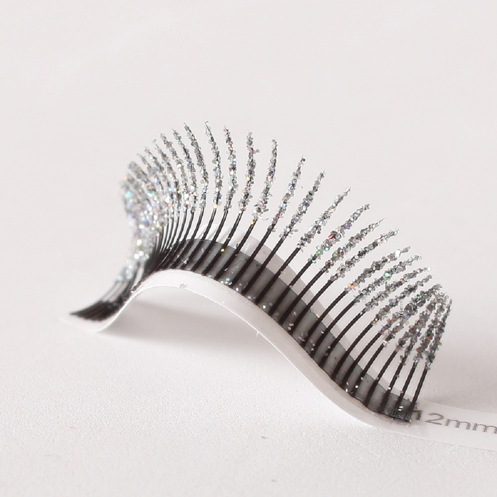 Glitzerwimpern silber