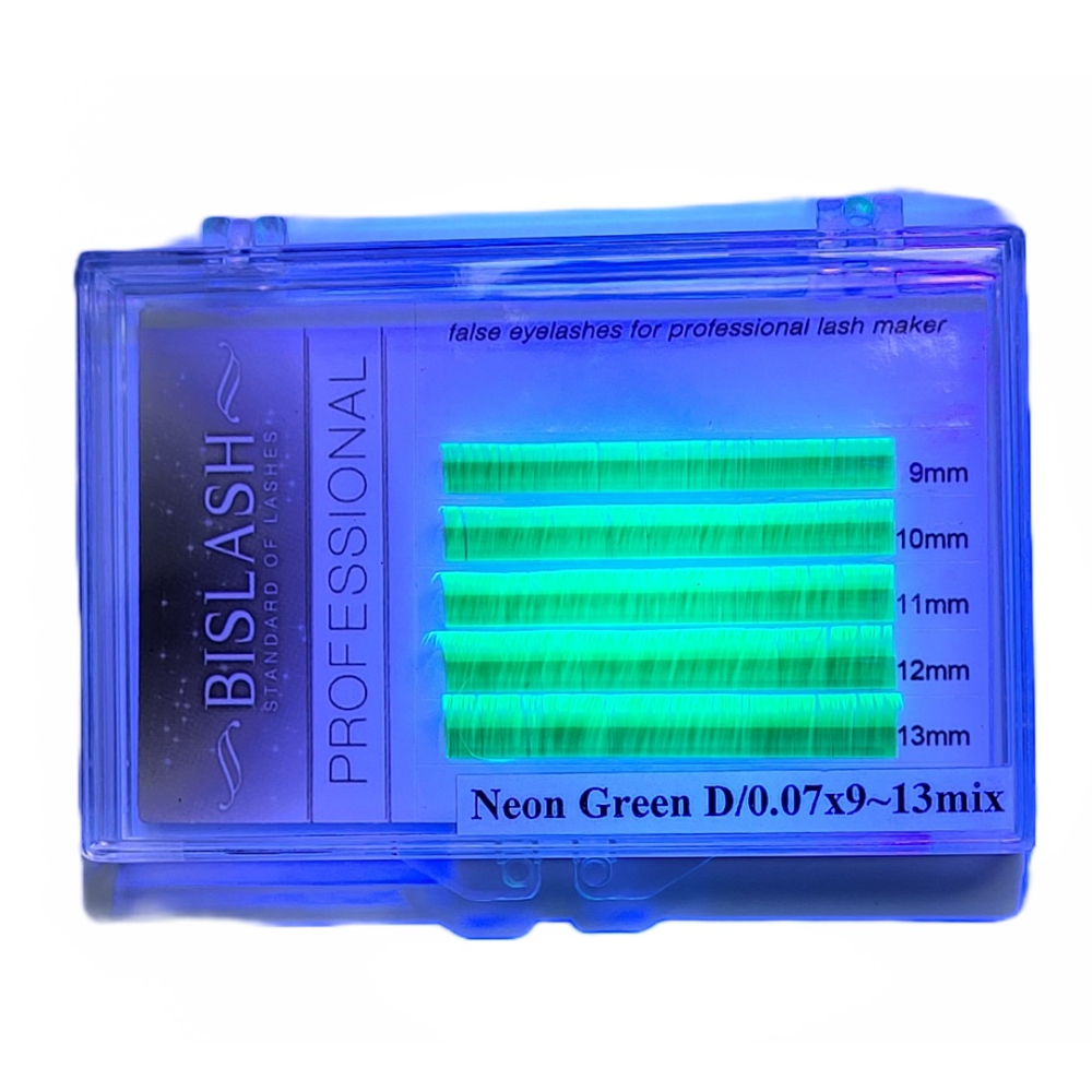 Neon Wimpern grün