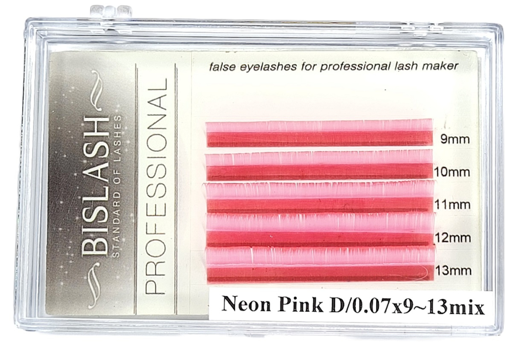 Neon Wimpern pink