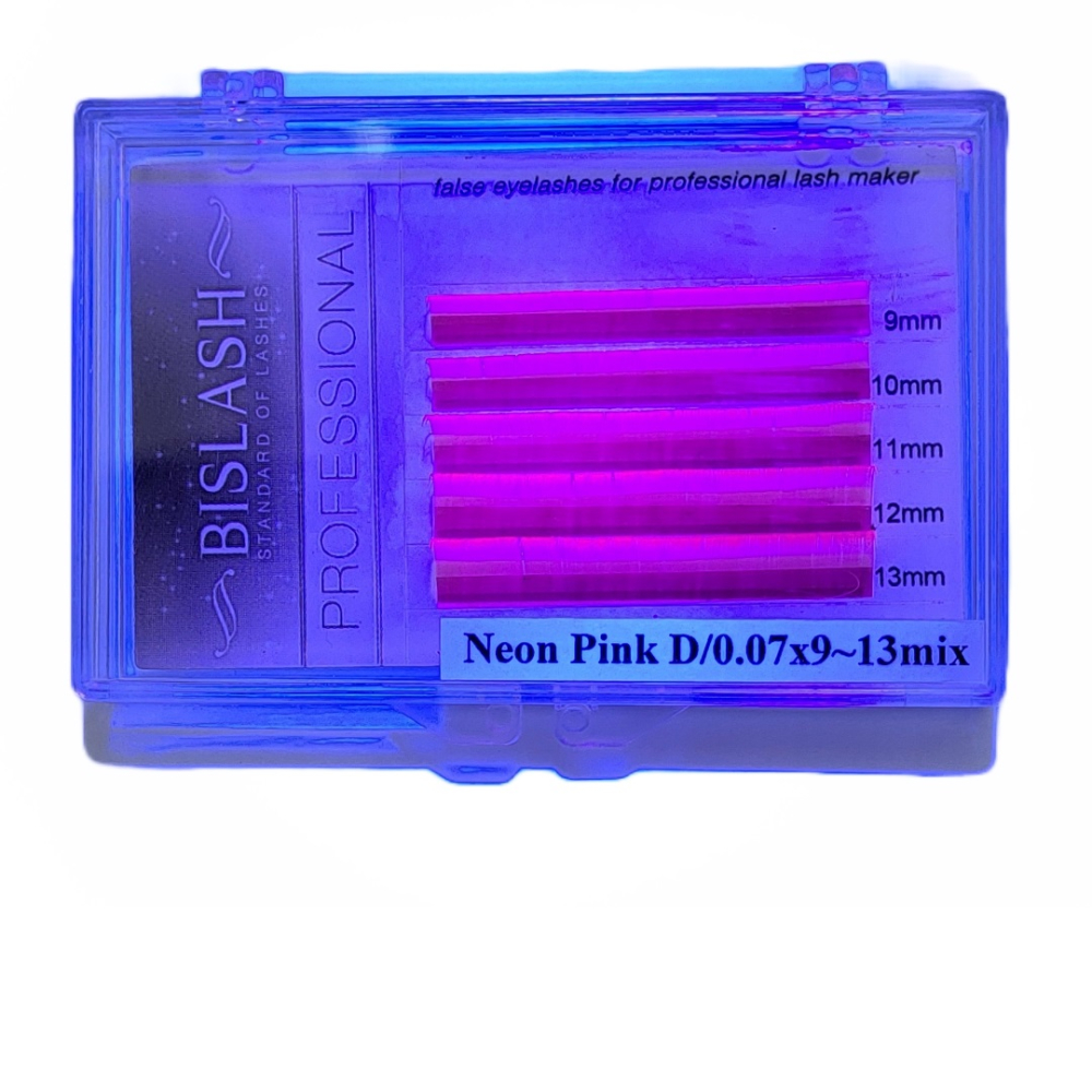 Neon Wimpern pink