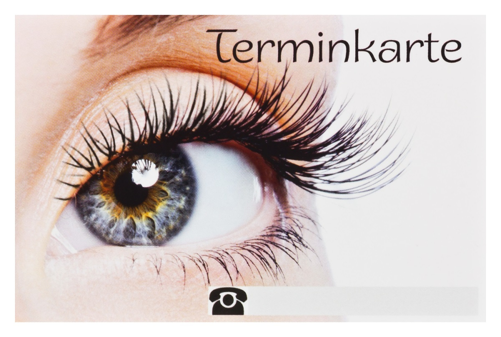 Terminkarten für Wimpernverlängerung Termin Karten